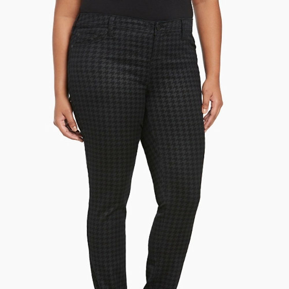 NWOT Torrid Houndstooth Stretch Skinny Jeans 10XS - Picture 2 of 3